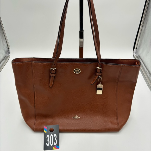 Coach Handbags - M303 Coach Brown Leather Tote Bag With Gold Hardware. Pristine condition.